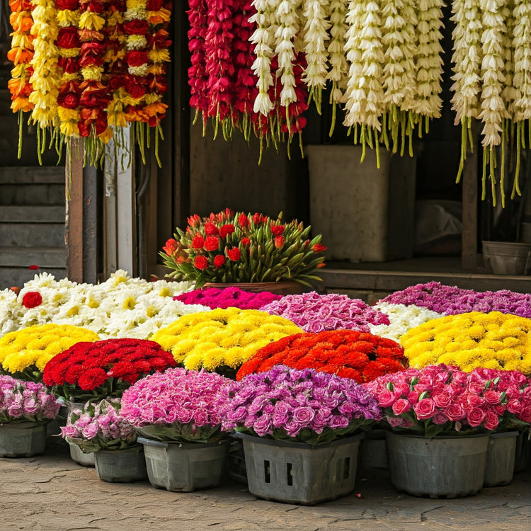 Vibrant colors of Indian Flowers