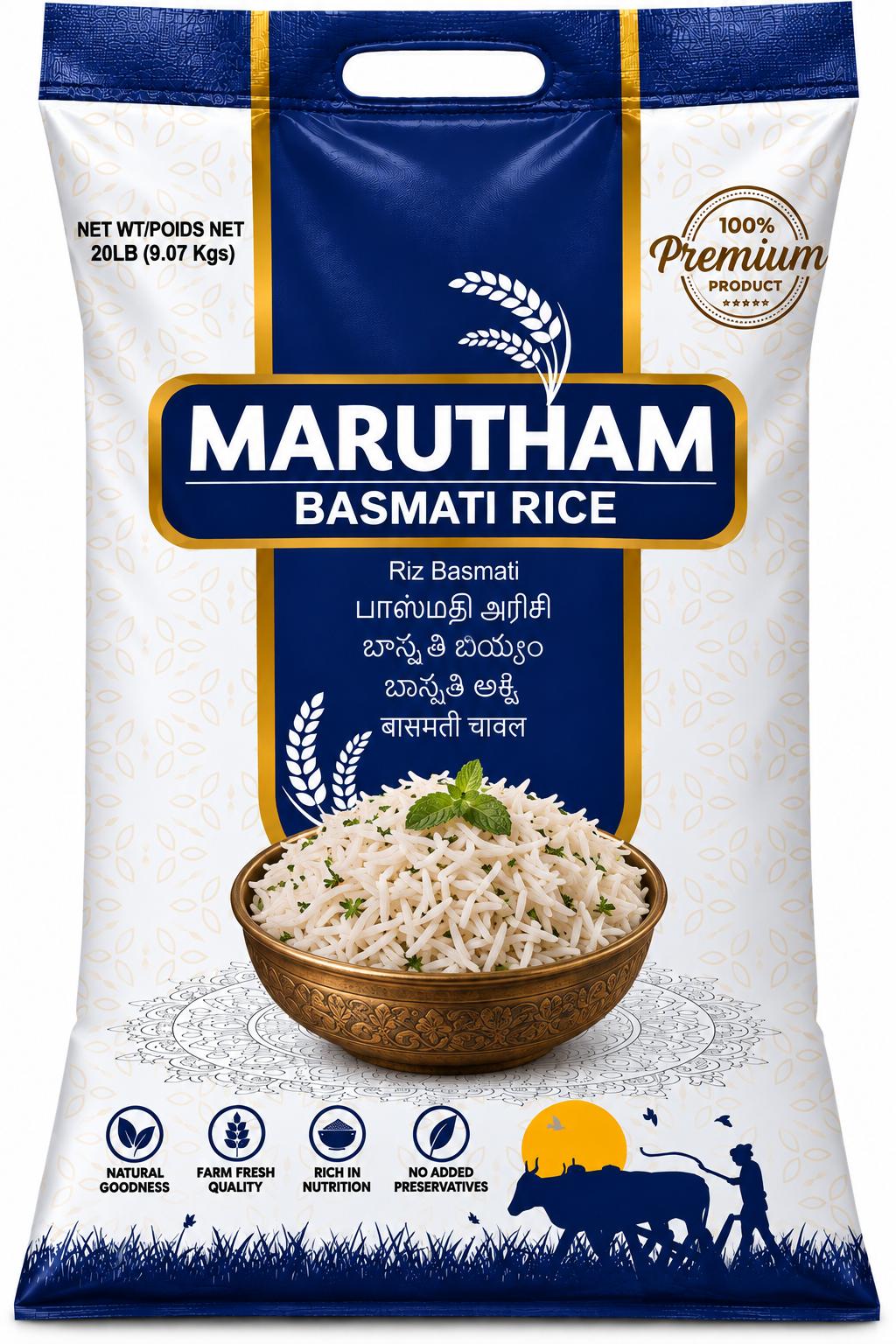 Marutham Basmati Rice bag – long grain biryani rice