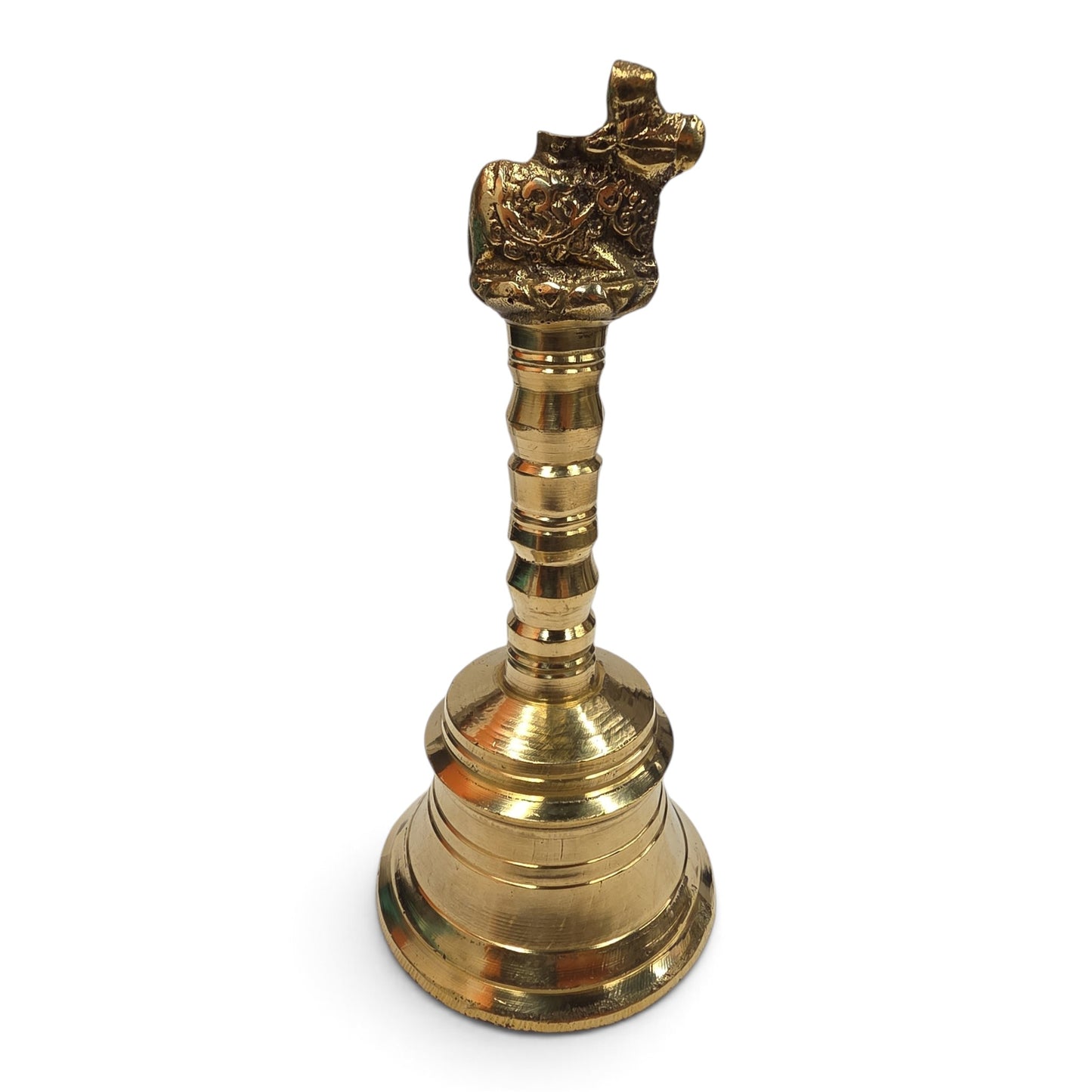 Brass Puja Bell with Nandi – Traditional Ghanti for Pooja Room