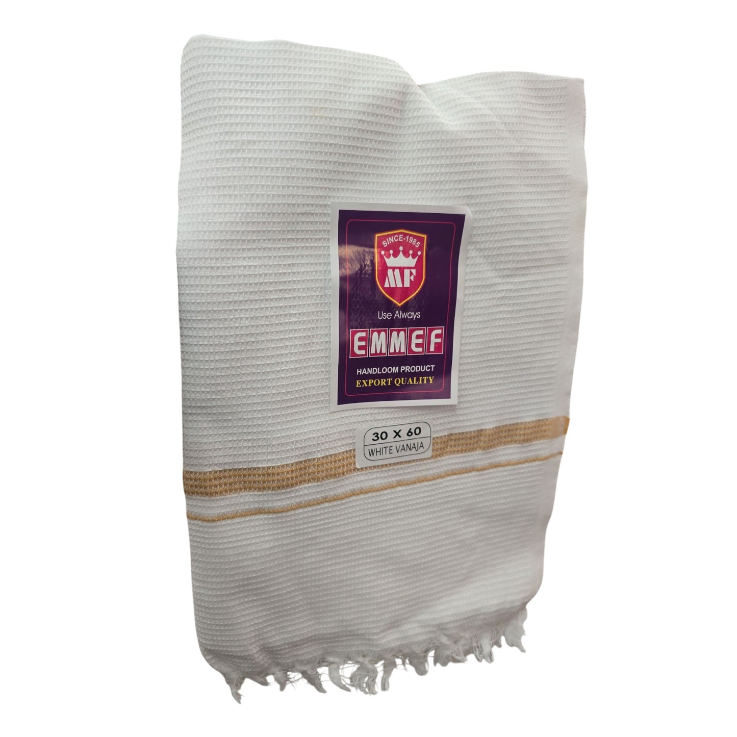 Traditional White Angavastram – Pure Cotton
