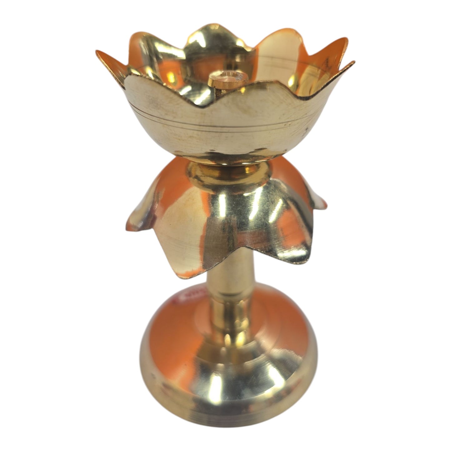 Lotus Diya Vilaku β 4 Inch (Traditional Pooja Lamp)