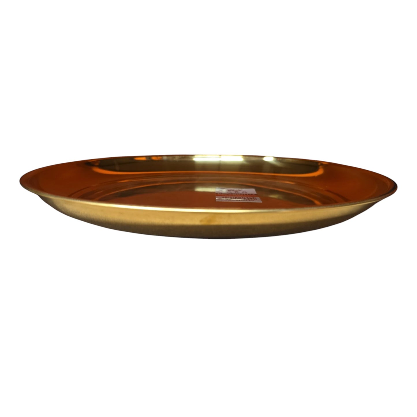 12-Inch Designer Gold-Plated Puja Thampulam Thattu
