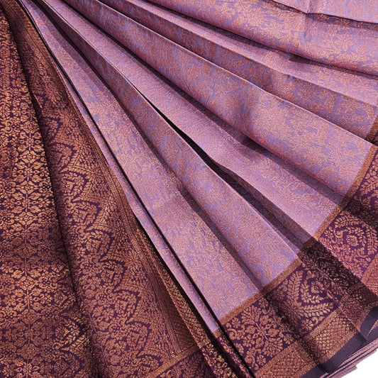 Serene Lavender Soft Silk Saree - A Touch of Elegance