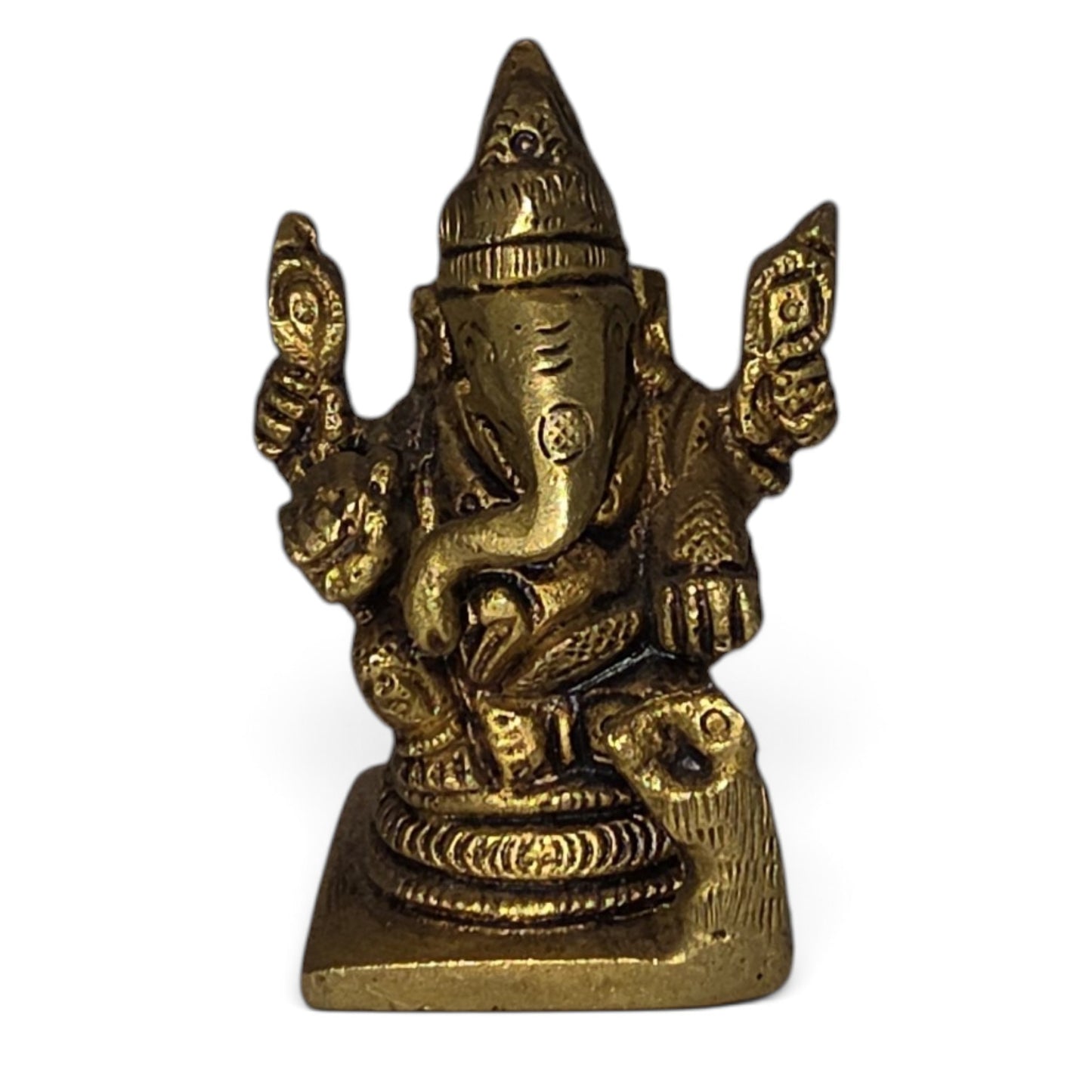 Brass Lord Ganesha Statue – Handcrafted Vinayagar Murti for Pooja & Home Temple
