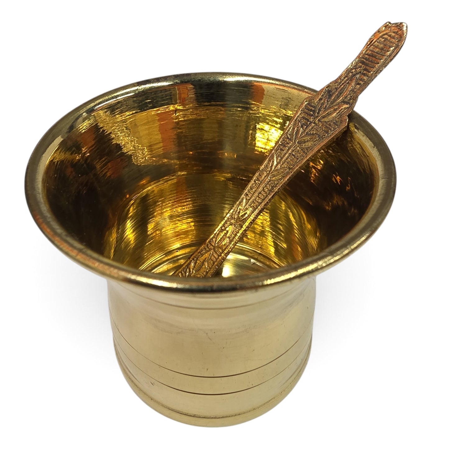 Brass Panchapatram & Uttarani Combo – Traditional Pooja Vessel Set