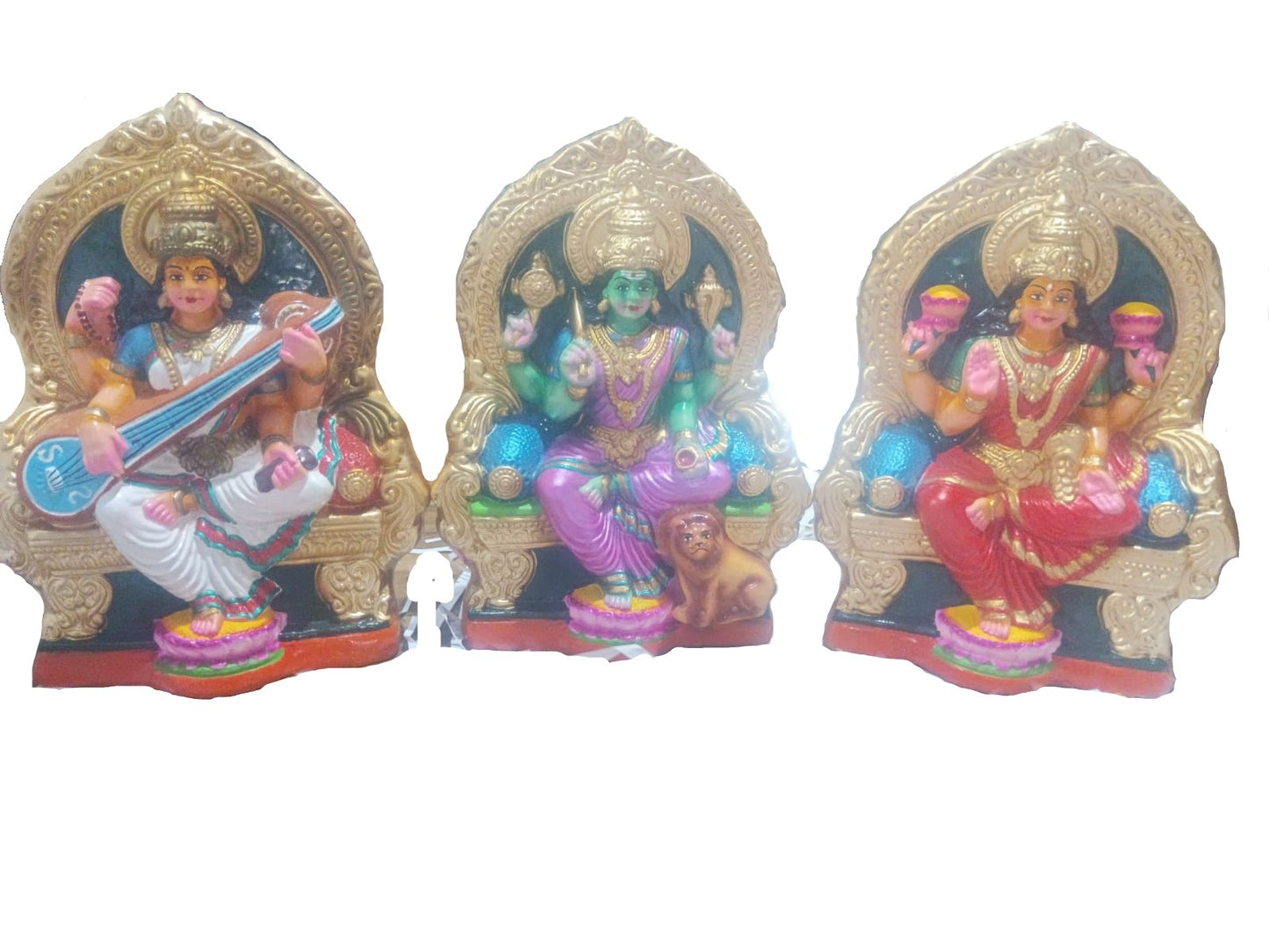 Darbar Lakshmi Saraswathi Durga 14 pouces