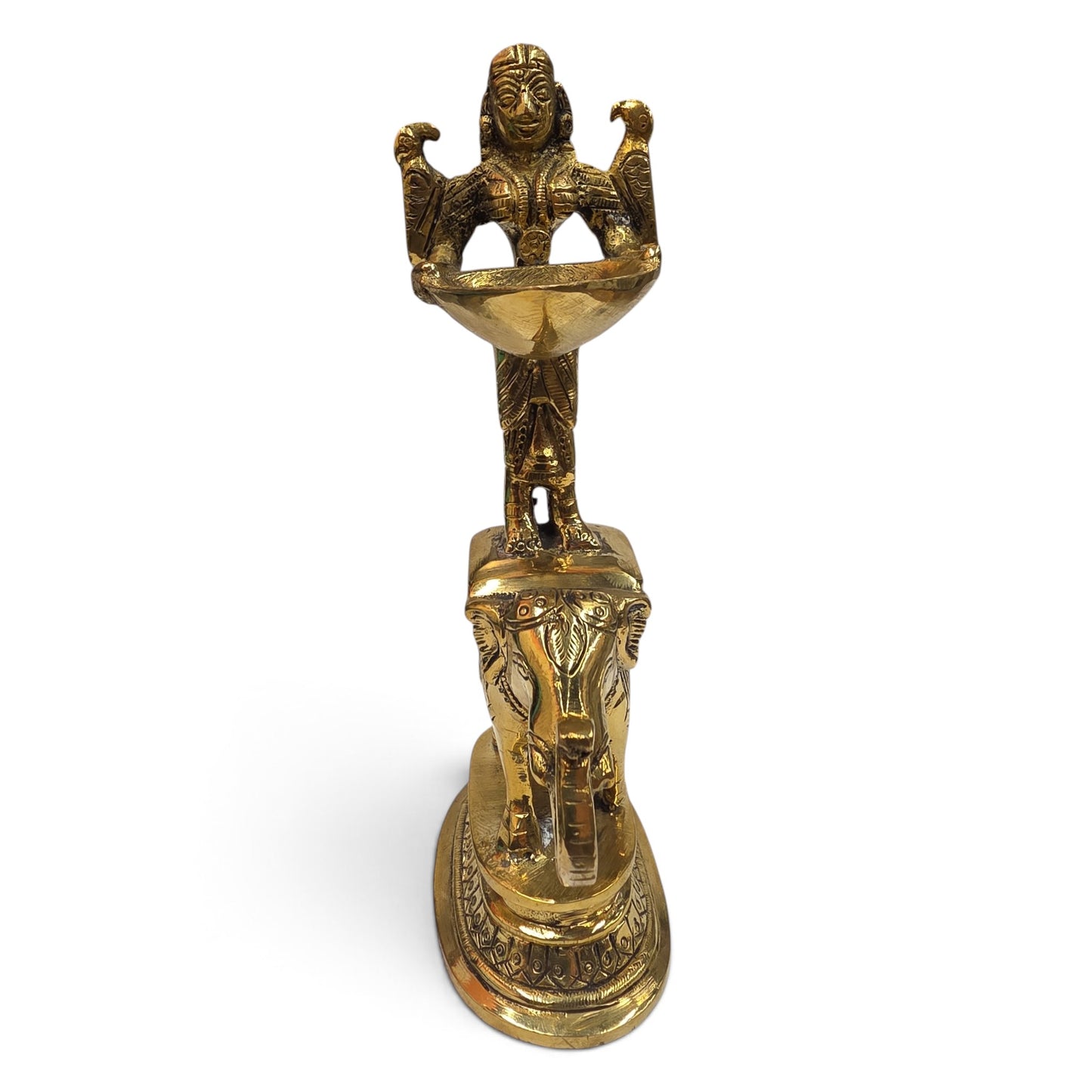 Elephant Brass Pavai Lamp – Traditional Oil Lamp Showpiece