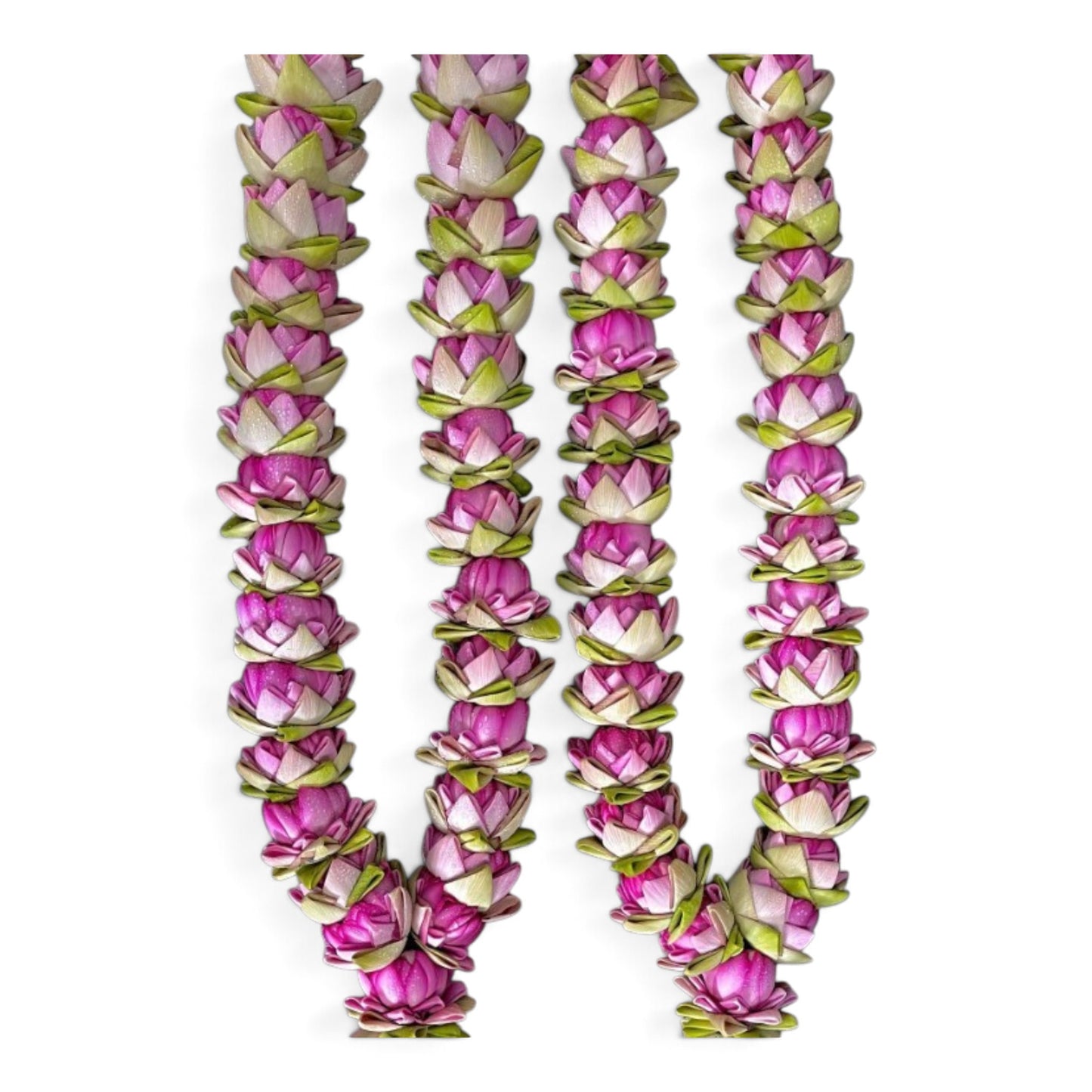 Lotus Flower Garland – 4 Feet Total Length, 2 Feet Each Side