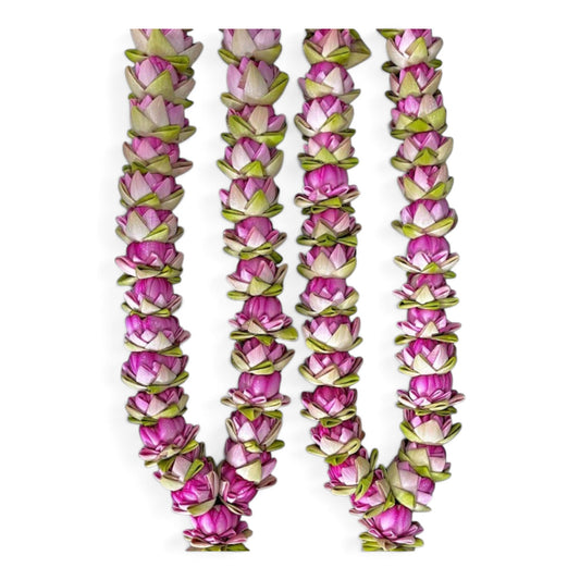 Lotus Flower Garland – 4 Feet Total Length, 2 Feet Each Side