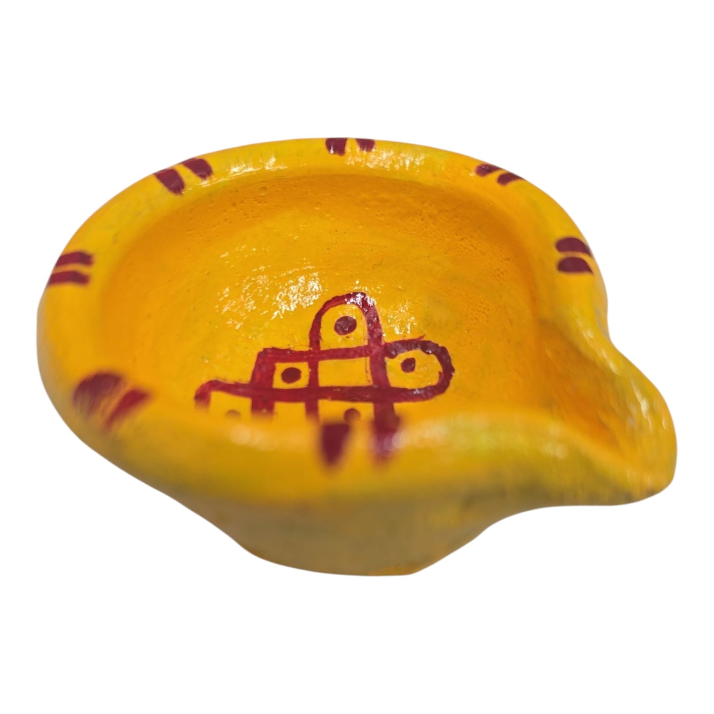 Agal Vilaku – Clay Hand-Painted & Decorated (Traditional Oil Lamp)