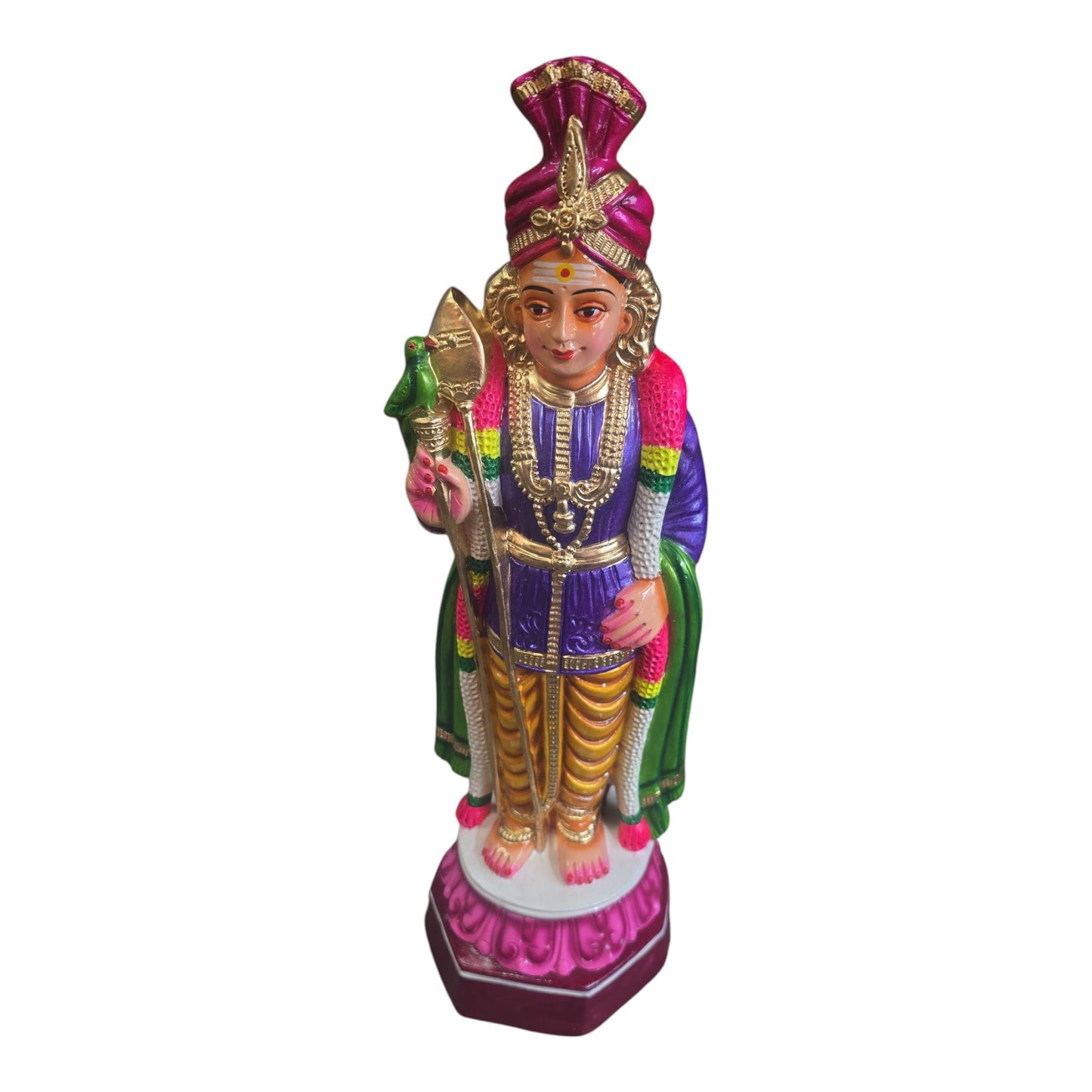 Golu Doll – Lord Raja Murugar (22 Inch, Paper Mache for Navaratri Kolu)
