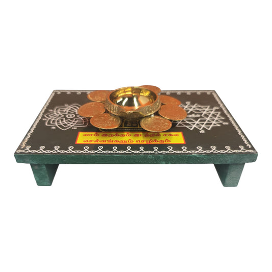Kubera Manai & Kubera Vilaku Combo – Traditional Prosperity Set