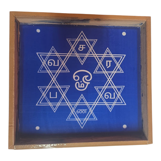 Kollam Stencil with Wooden Frame – Traditional Rangoli Pattern (2 Sizes)