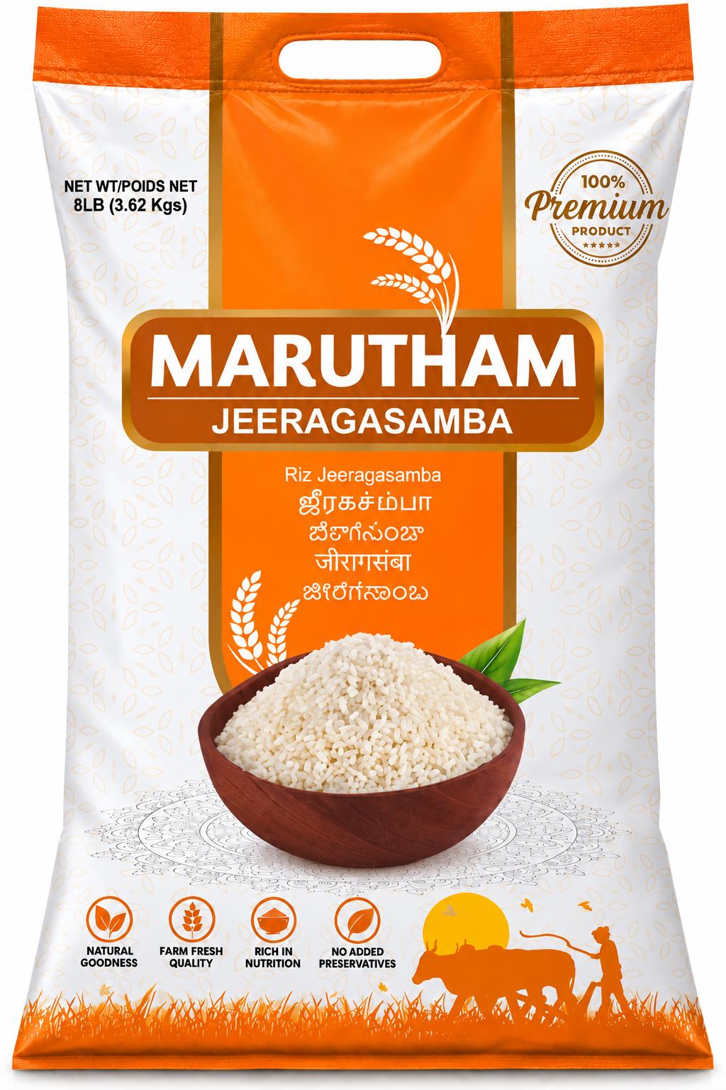 Marutham Seeraga Samba Rice 8 lb bag – Jeeraga Samba biryani rice