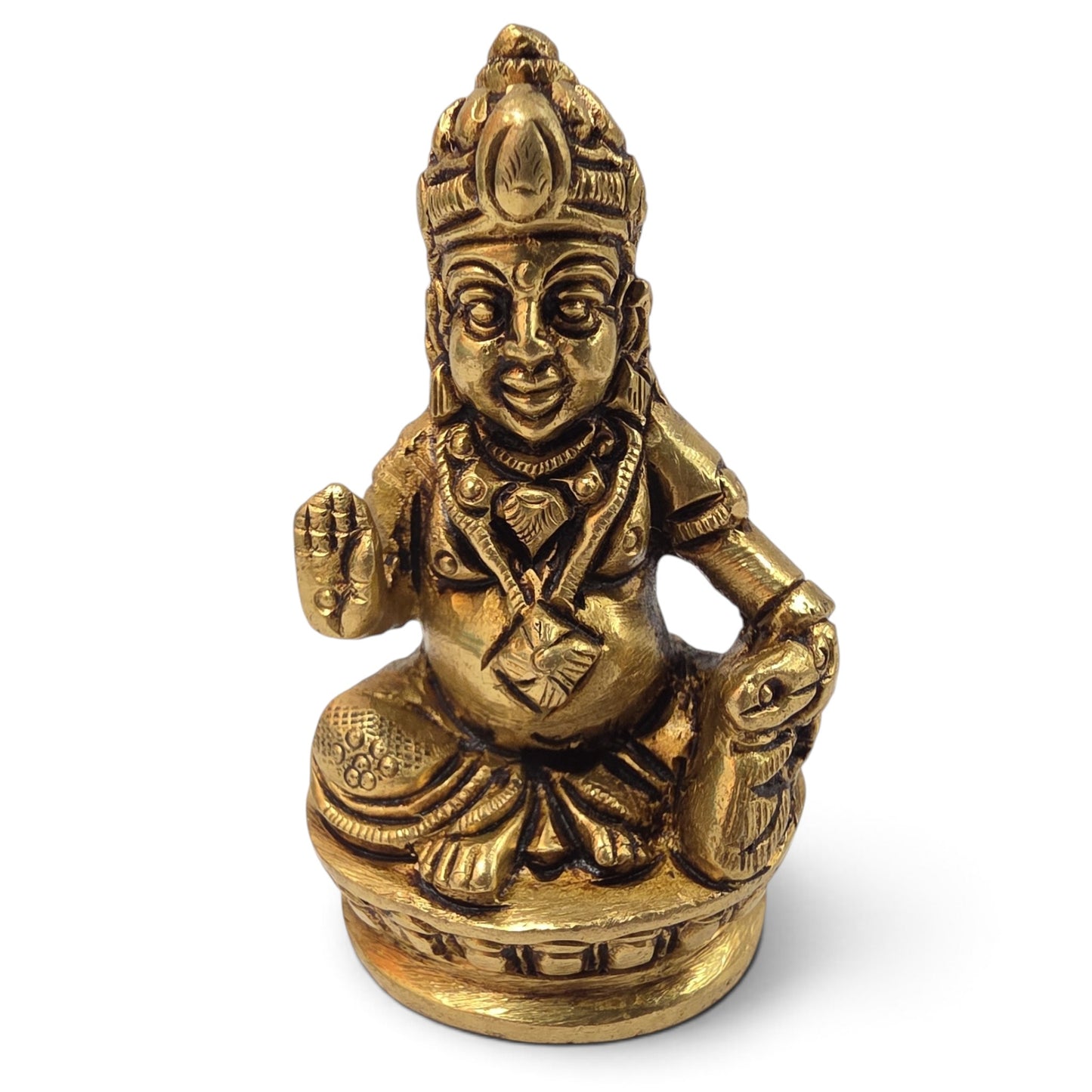Lord Kuberar Brass Statue – God of Wealth Murti for Pooja Room