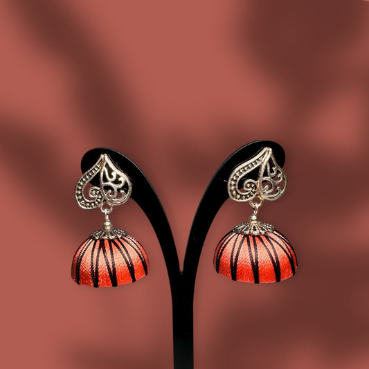 Fil de Soie Orange Pêche Jhumka