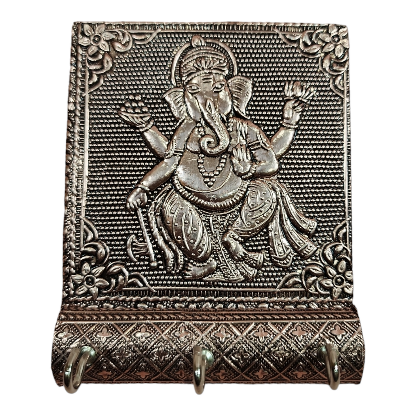 Key hanger designed as a god statue - Decorative and functional key holder with intricate religious statue details.