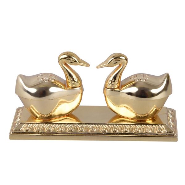 Double Golden Duck kumkum Box