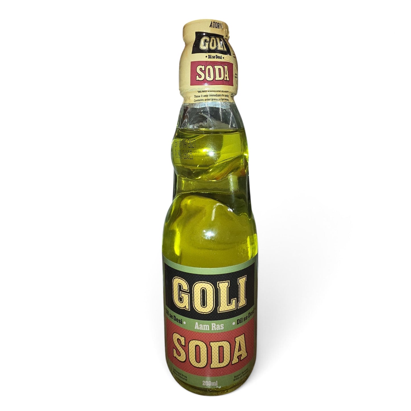 Desi Style Goli Soda – Traditional Indian Fizzy Soda Drink, 200 ml