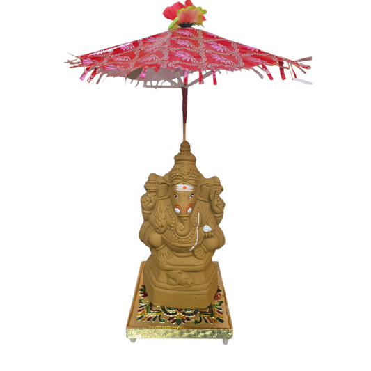Eco Friendly clay Ganapathy doll 9.5 Inch
