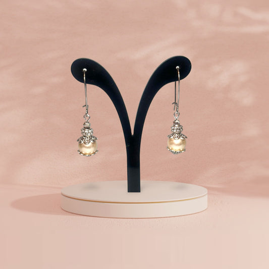 Pearl Silver Hook Earring / Hanging Earring / Small Drops